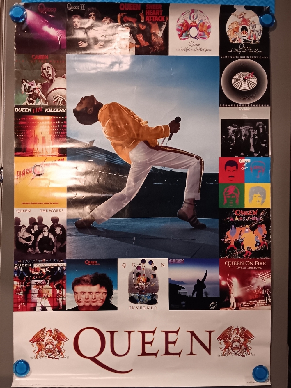 Vintage OOP 2005 Queen Albums Freddie Mercury Poster
